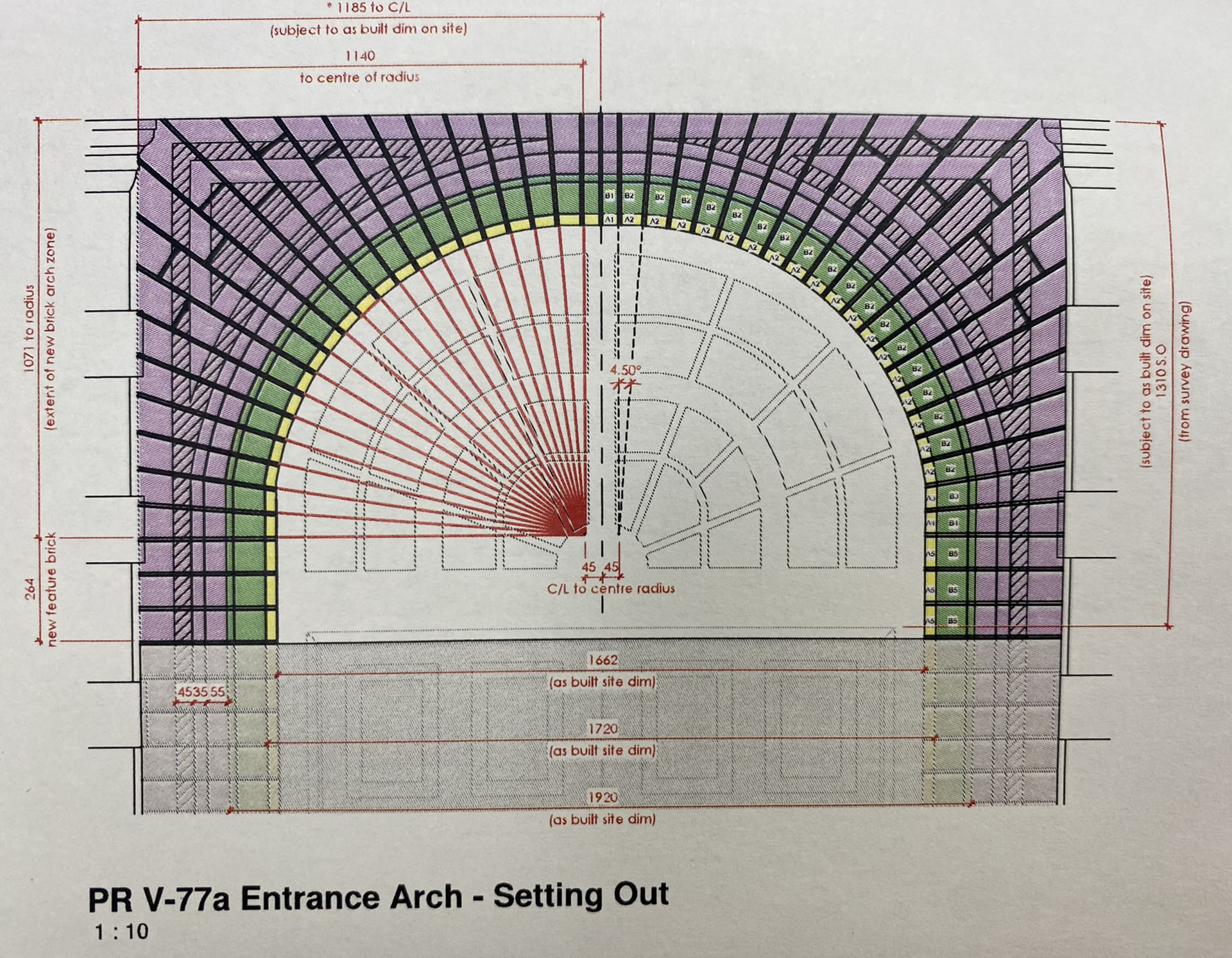 drawing for Woodside Library archway